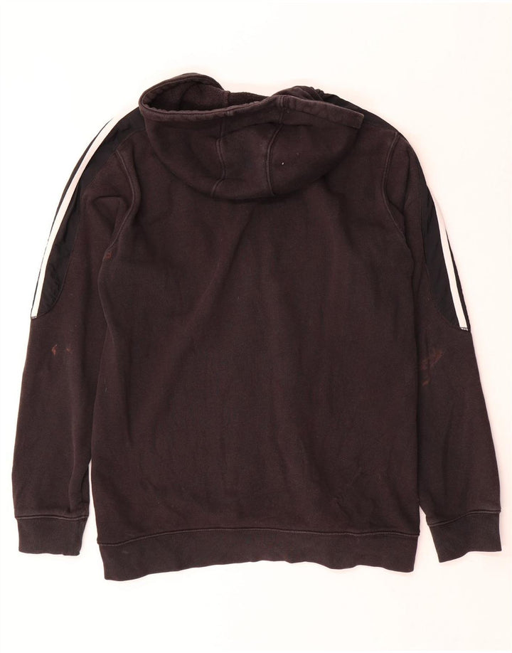 Adidas Herren-Kapuzenpullover mit Reißverschluss, mittelschwarz, Baumwolle