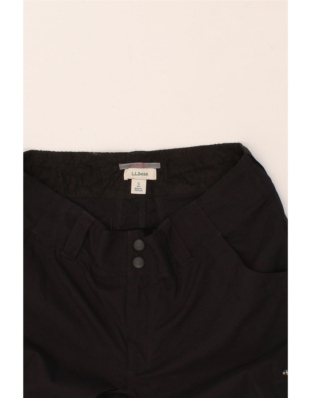 L.L.BEAN Womens Cargo Shorts US 6 Medium W28  Black Nylon Vintage L.L.Bean and Second-Hand L.L.Bean from Messina Hembry 