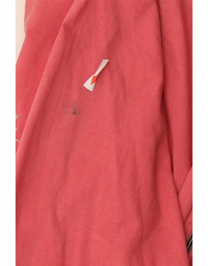 Vintage Damen Übergroße Bomberjacke IT 44 Mittelrosa Baumwolle