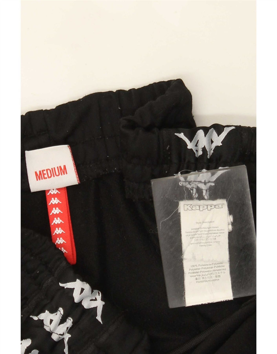Kappa Herren-Trainingshose mit Grafik, mittelschwarz, Polyester