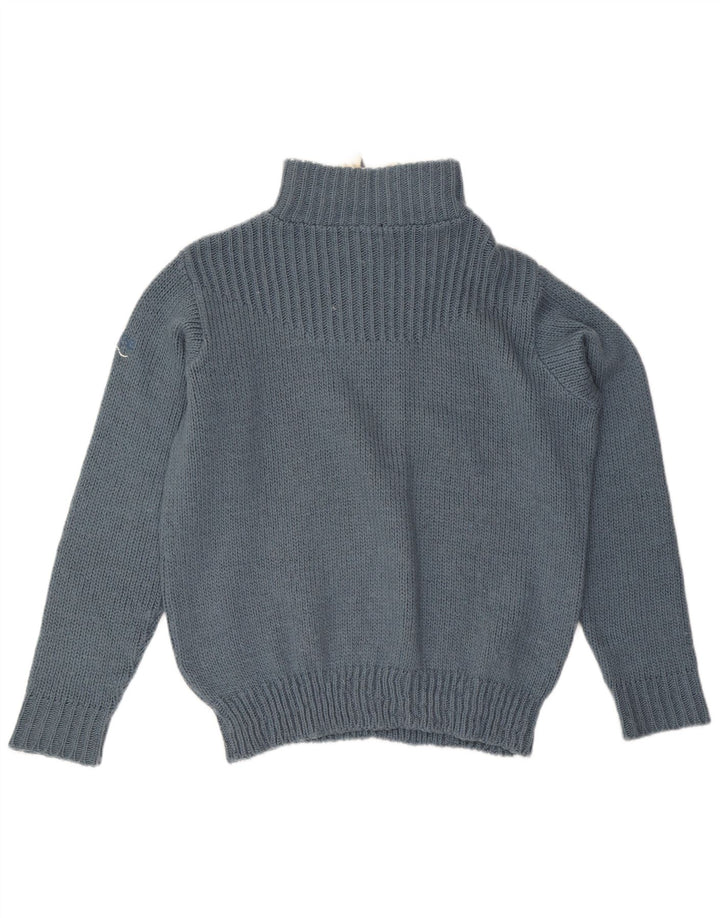 Lee Herren-Pullover mit Reißverschluss am Hals, 2XL, blaues Acryl