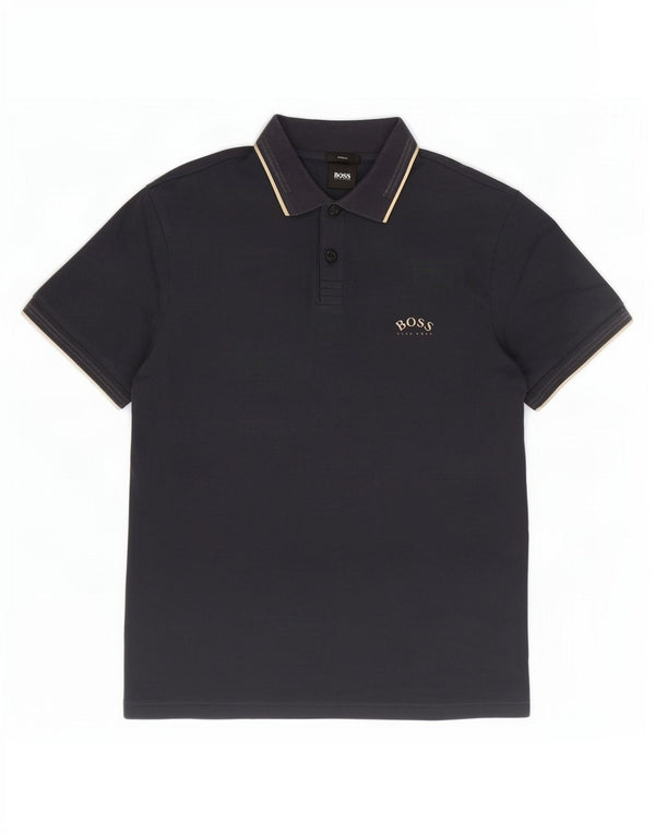 Hugo Boss Herren-Poloshirt mit schmaler Passform, klein, marineblau, Baumwolle
