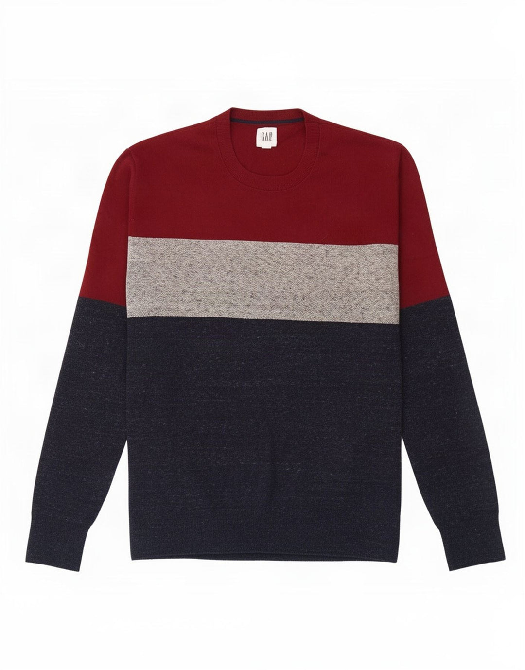 Gap Herren-Pullover mit Rundhalsausschnitt, klein, mehrfarbig, Colourblock-Baumwolle