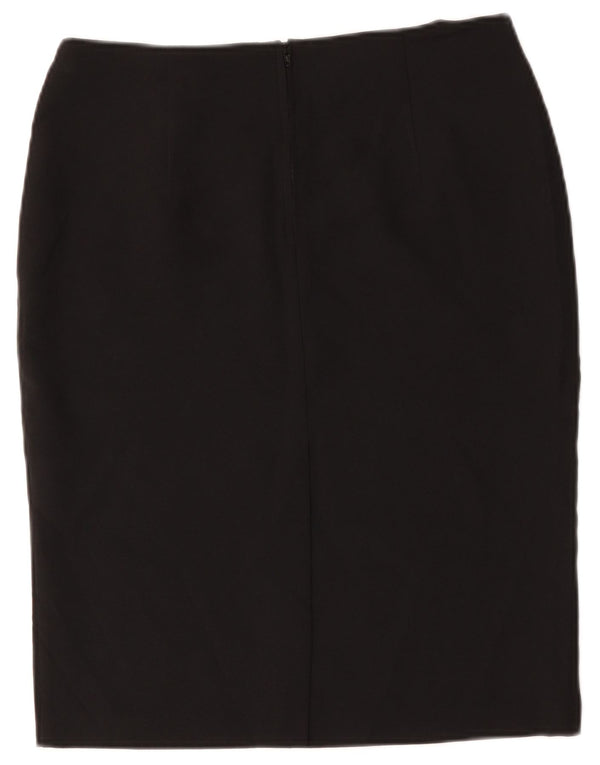 Marks & Spencer Damen Bleistiftrock UK 12 Medium W34 Schwarz Polyester