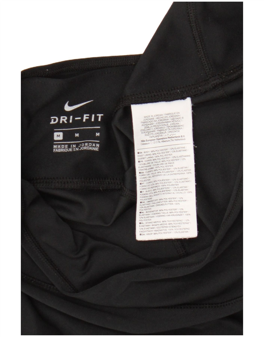 Nike Damen Dri Fit Leggings UK 14 Mittelschwarzes Polyester