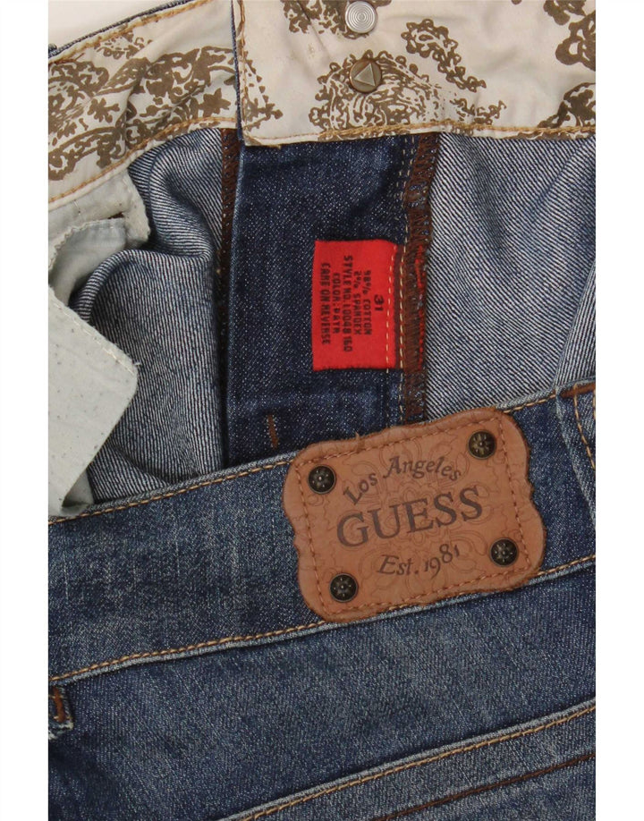 Guess Damen Slim Jeans W31 L33 Blaue Baumwolle