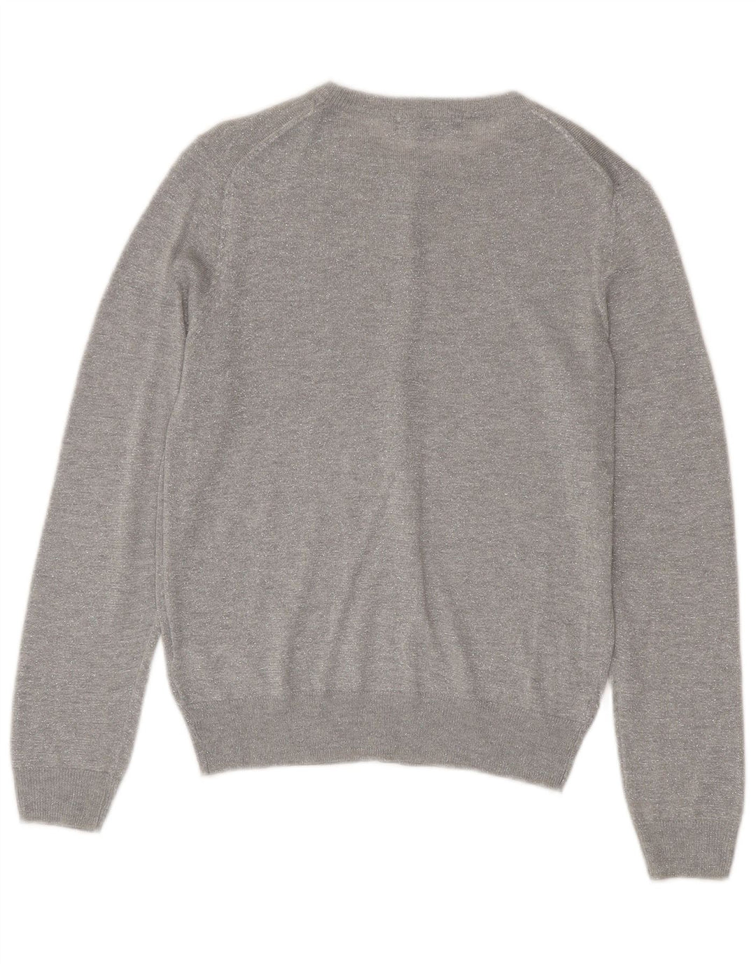 Marks & Spencer Damen-Cardigan-Pullover UK 12 Medium Silver Meled Viscose