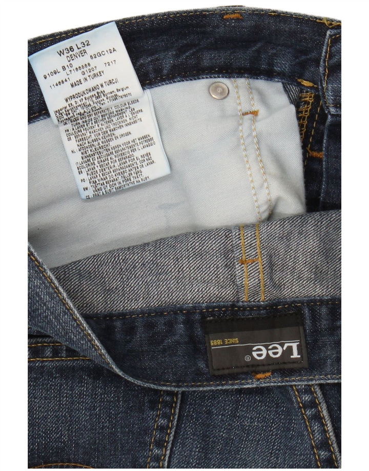 Lee Herren Denver Bootcut Jeans W36 L32 Marineblaue Baumwolle