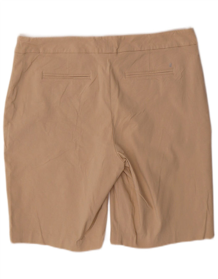 IZOD Damen Freizeitshorts US 16 2XL W38 Beige Rayon