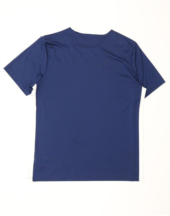 Adidas Herren Climalite T-Shirt Top XL Marineblau Colourblock Polyester