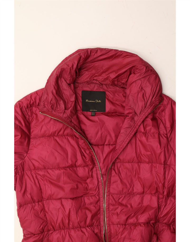 MASSIMO DUTTI Womens Padded Jacket UK 18 XL Maroon Nylon Vintage Massimo Dutti and Second-Hand Massimo Dutti from Messina Hembry 