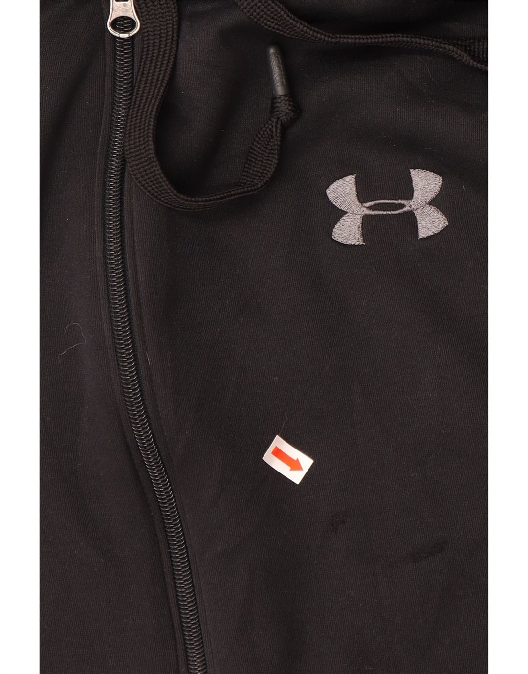 UNDER ARMOUR Mens Zip Hoodie Sweater Medium Black Polyester