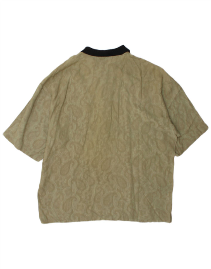 Silenzio Herren Poloshirt Small Khaki Paisley