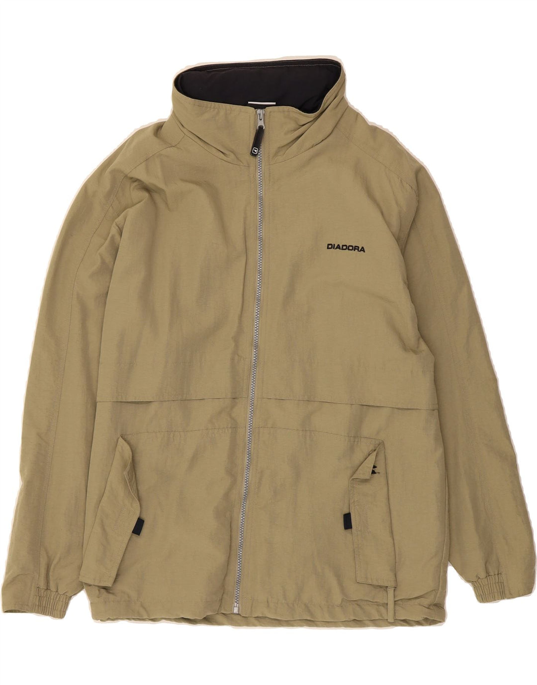 DIADORA Mens Rain Jacket UK 38 Medium Beige Polyamide Vintage Diadora and Second-Hand Diadora from Messina Hembry 
