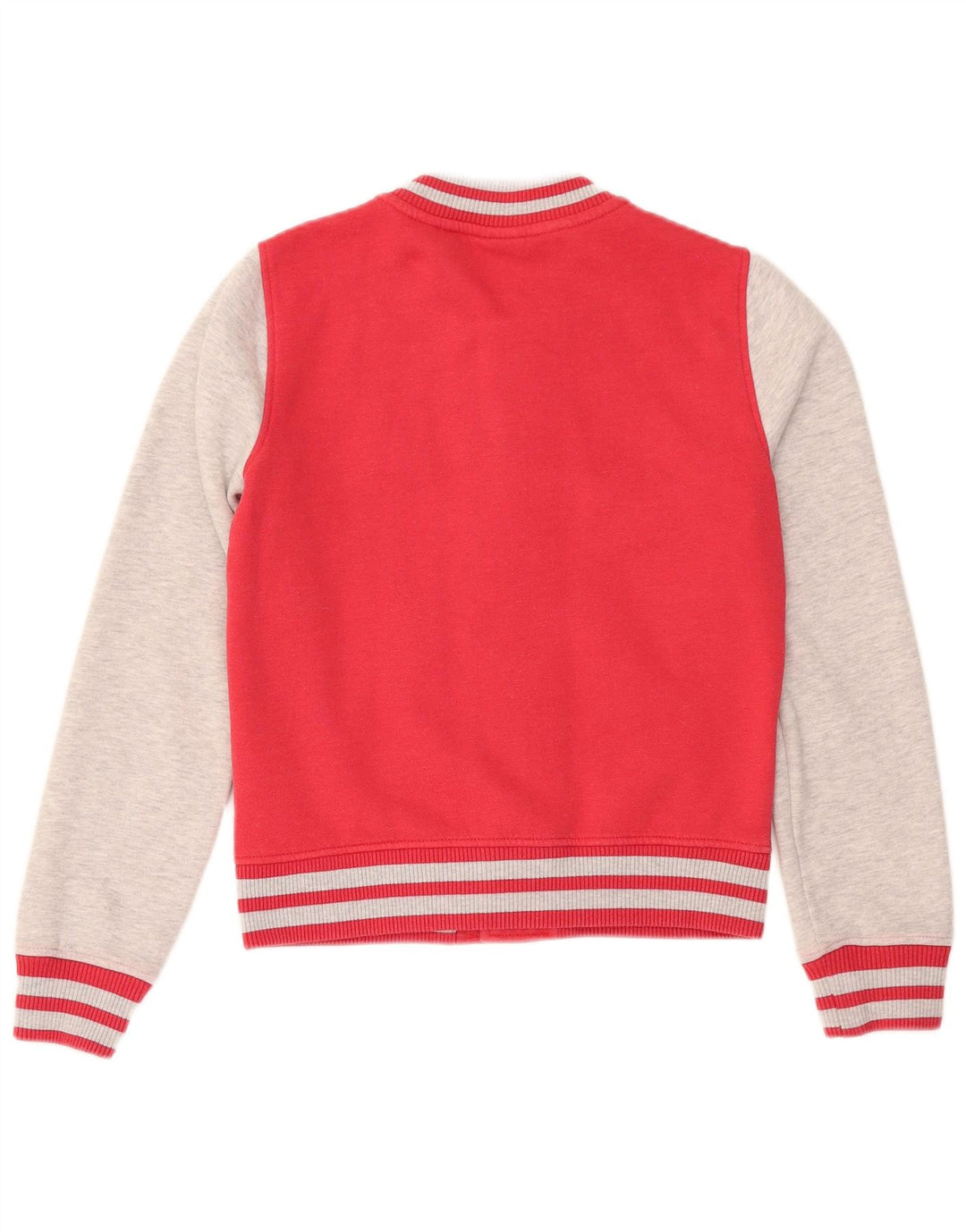 Superdry Damen Varsity Jacke UK 10 Small Rot Colourblock Baumwolle