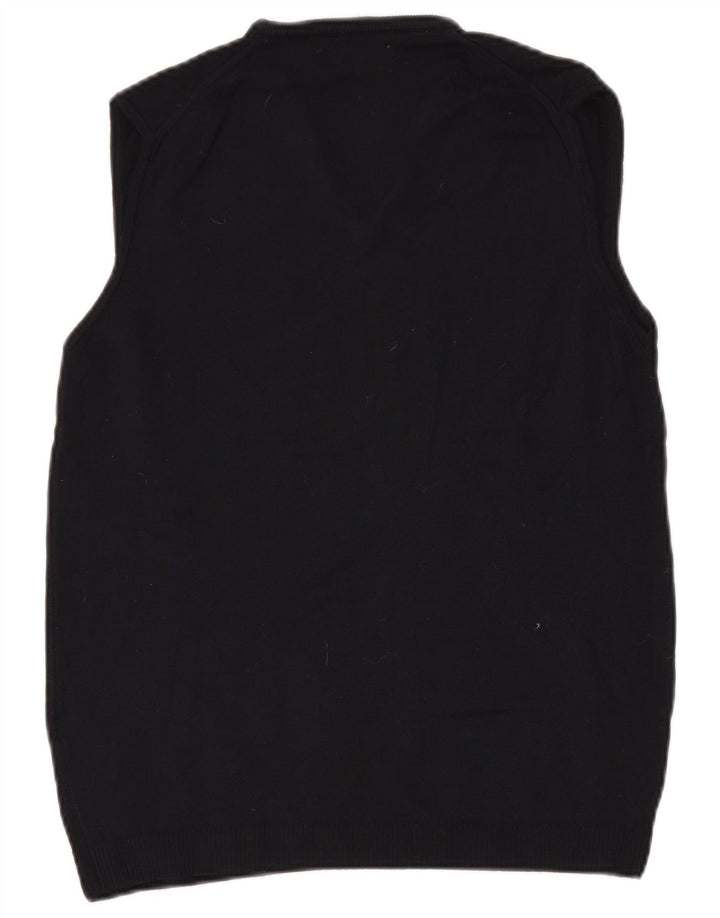ZARA Herren Weste Tank Top Große Marineblaue Wolle