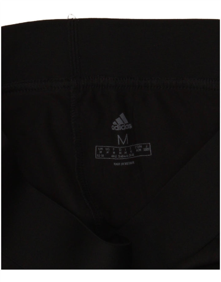 Adidas Damen Leggings UK 12/14 Medium Schwarz