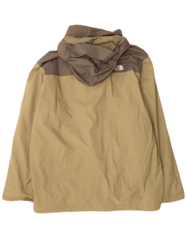 THE NORTH FACE Herren-Windjacke mit Kapuze, UK 46 3XL, Khaki, Farbblock