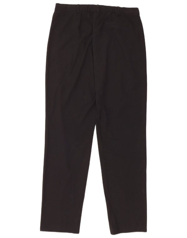 Marks & Spencer Damen-Chinohose mit hoher Taille, UK 14, Größe L W34 L32, Schwarz