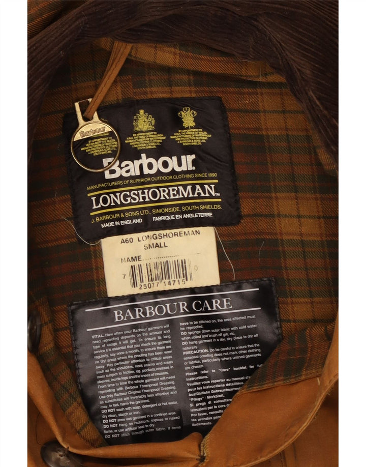 Barbour Herren Longshoreman Kapuzenpullover Wachsjacke UK 36 Small Braun