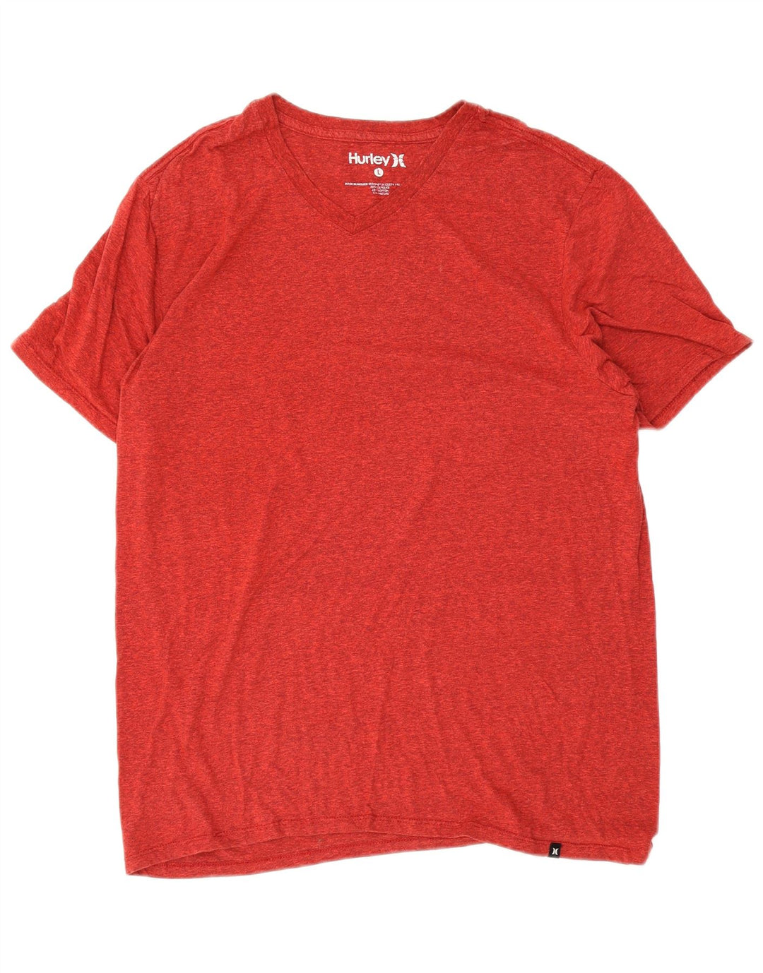 Hurley Herren-T-Shirt-Oberteil, großes, rot geflecktes Polyester