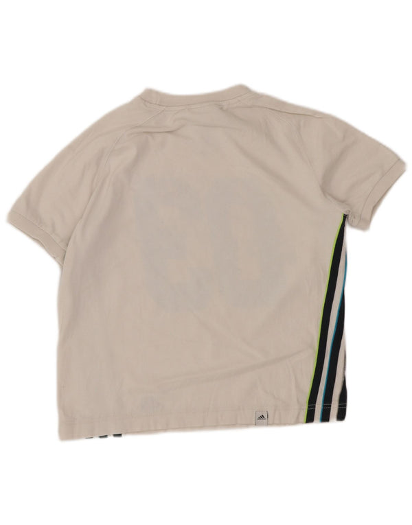 Adidas Jungen T-Shirt mit normaler Grafik, 7–8 Jahre, weiße Baumwolle, Sport