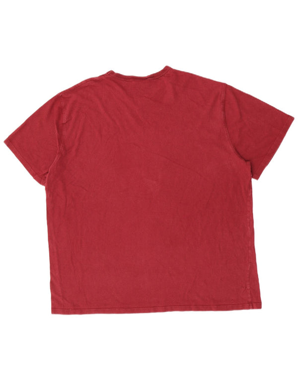 Champion Herren Heritage T-Shirt Top 2XL Burgund Baumwolle