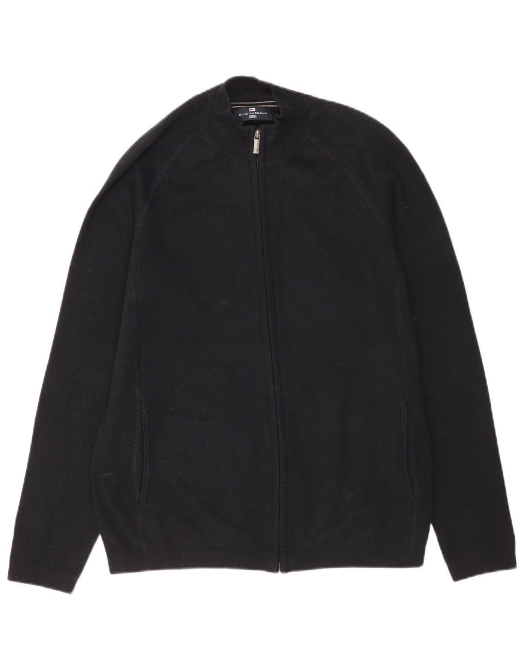 Marks & Spencer Herren-Cardigan „Blue Harbor“ aus mittelblauer Baumwolle in Marineblau