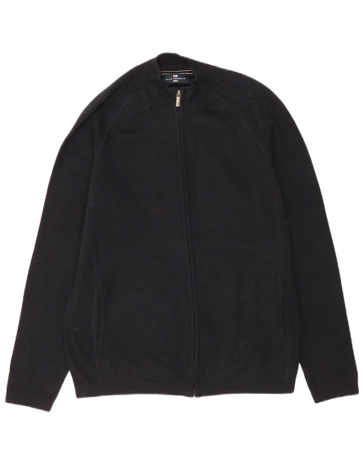 Marks & Spencer Herren-Cardigan „Blue Harbor“ aus mittelblauer Baumwolle in Marineblau