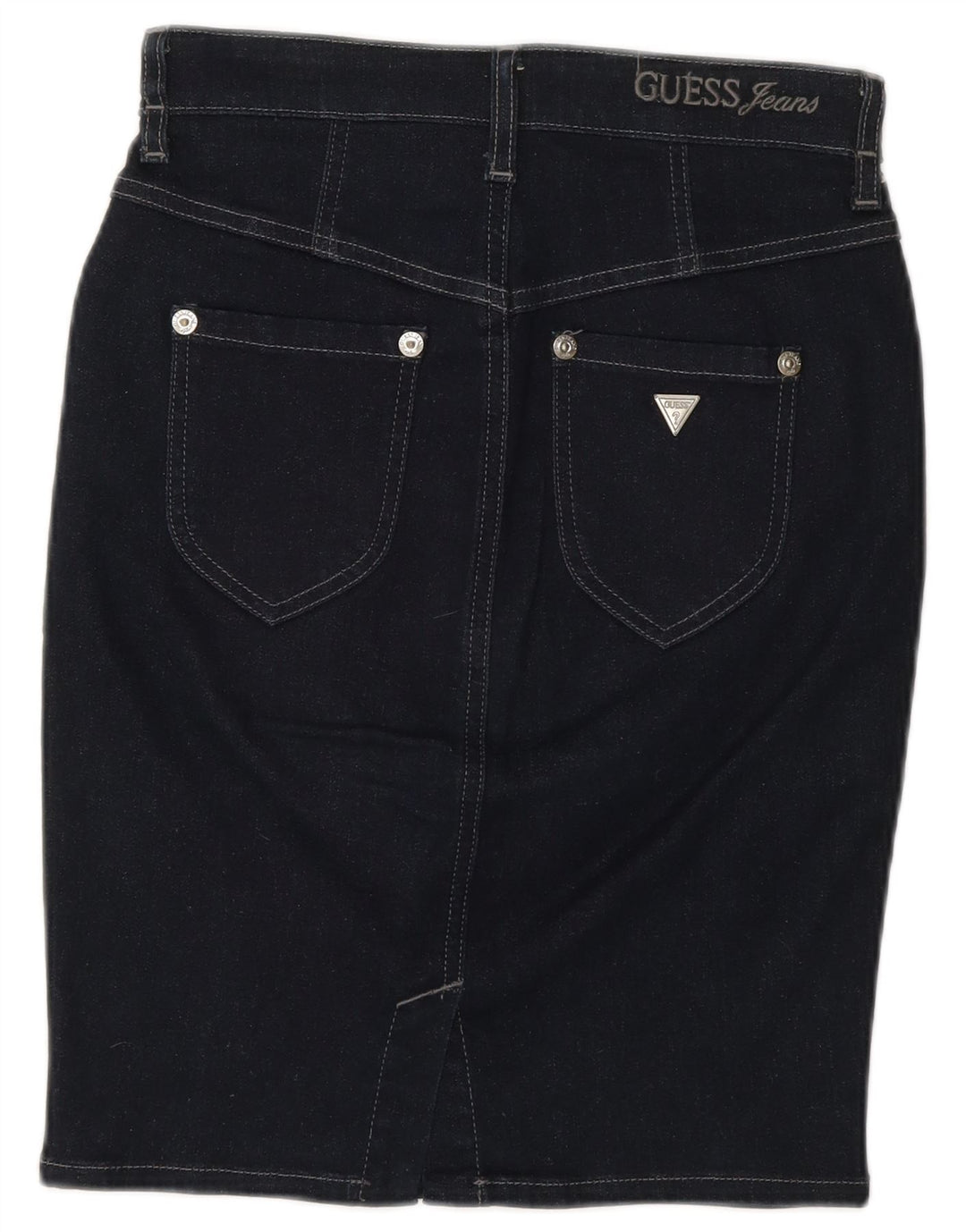 Guess Damen-Jeansrock W28, mittelmarineblaue Baumwolle