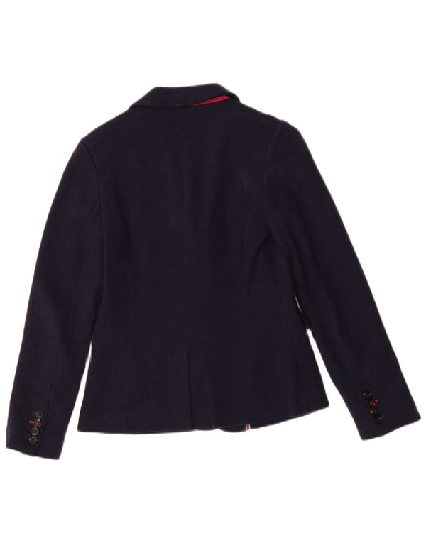 Joules Damen-Blazer mit 2 Knöpfen, Gr. 8, Marineblau, Fischgrätenmuster