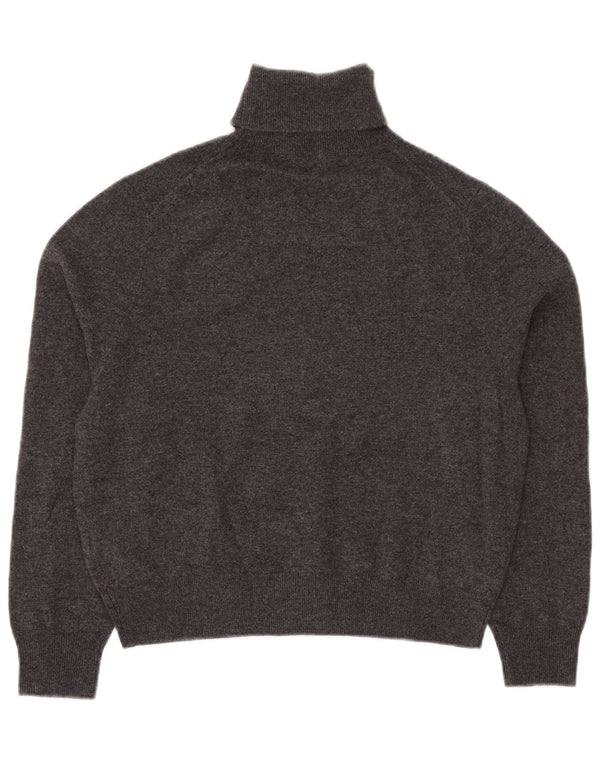 Massimo Dutti Damen Crop Rollkragenpullover Pullover UK 10 Small Grau