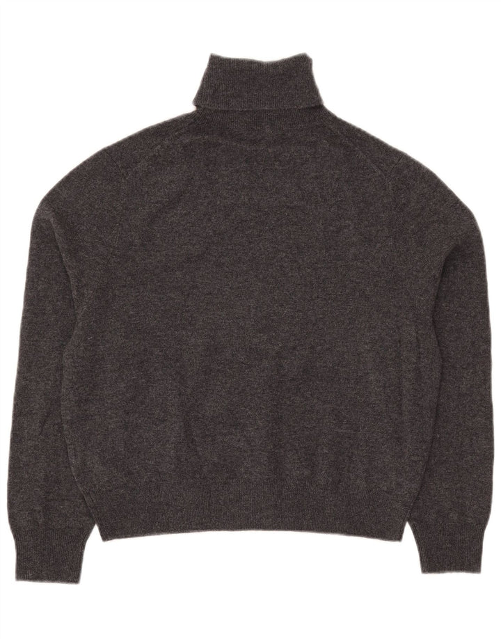 Massimo Dutti Damen Crop Rollkragenpullover Pullover UK 10 Small Grau