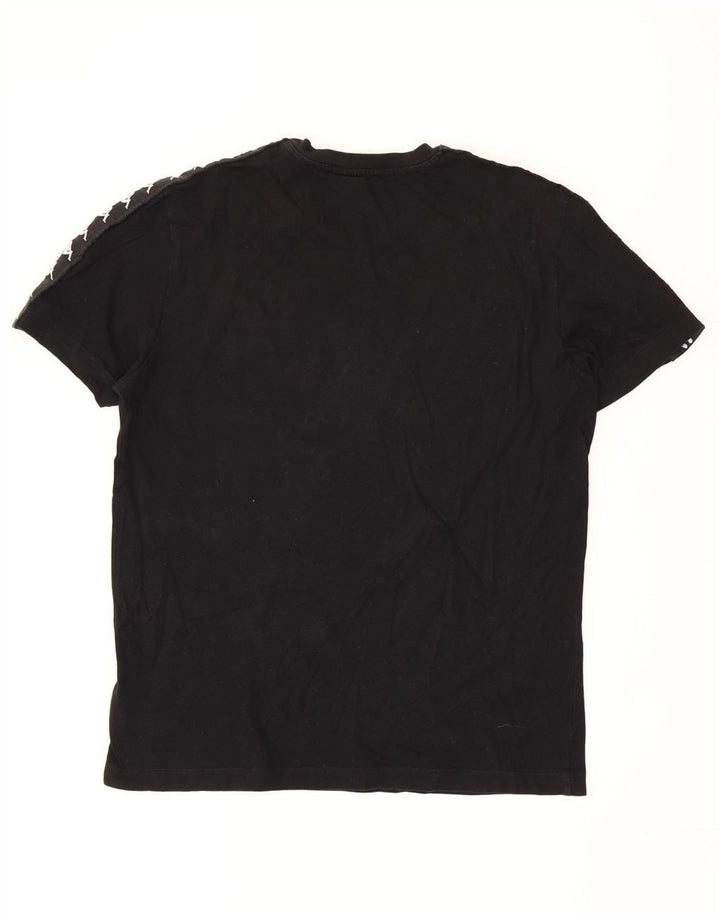 Kappa Herren Graphic T-Shirt Top Medium Schwarz