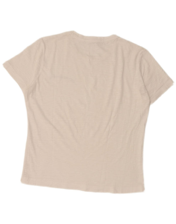 Calvin Klein Jeans Damen T-Shirt Top UK 14 Mittelweiß