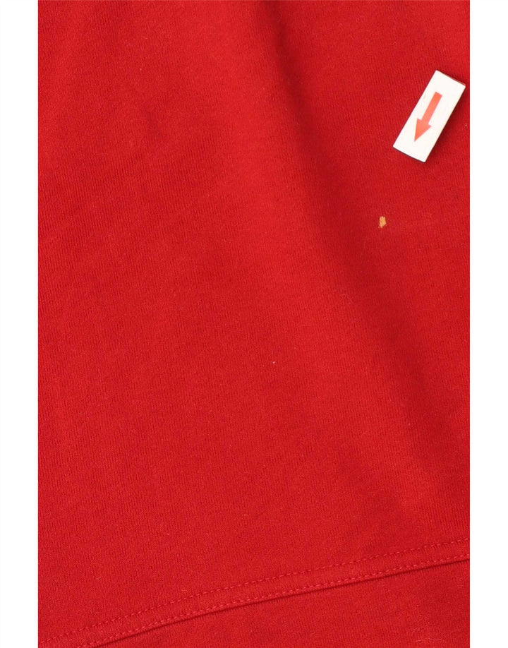 Playlife Damen-Sweatshirt-Pullover UK 14 Mittelrote Baumwolle