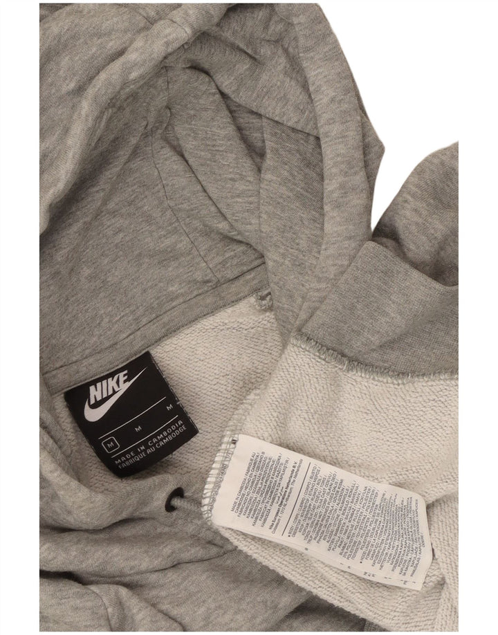 Nike Damen Kapuzenpullover UK 14 Mittelgraue Baumwolle