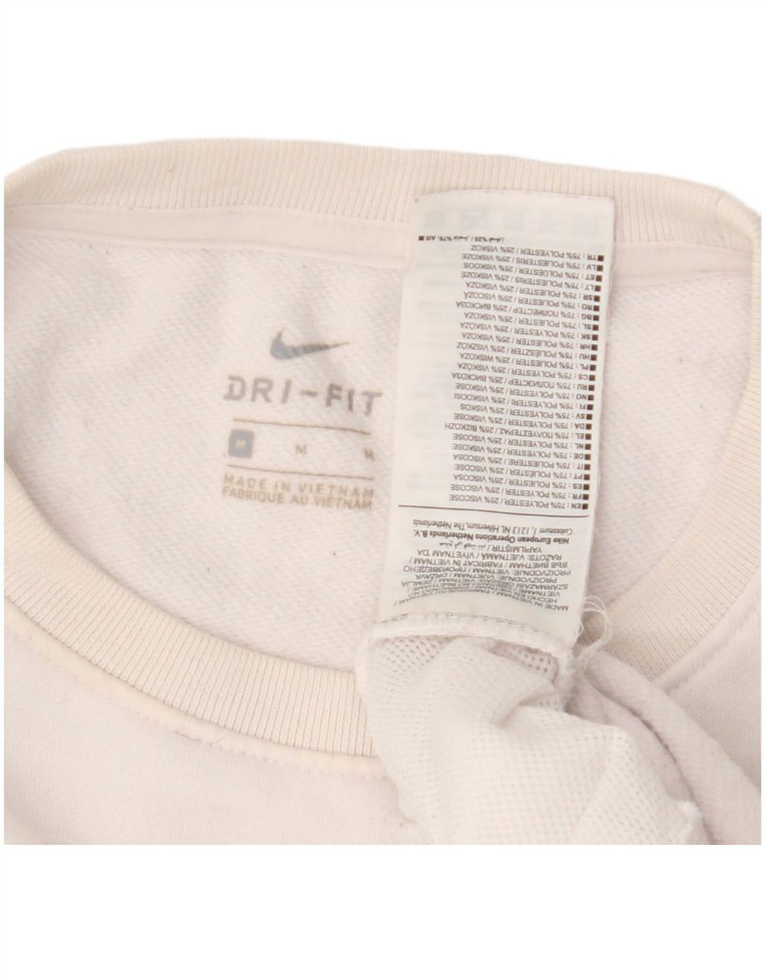 Nike Damen Grafik-Sweatshirt-Pullover UK 14 Mittelweißes Polyester