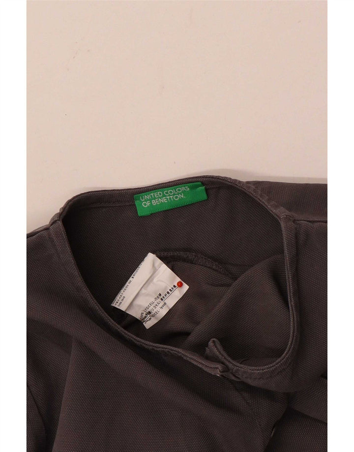 Benetton Mädchen-Overall, 7–8 Jahre, mittelgraues Lyocell