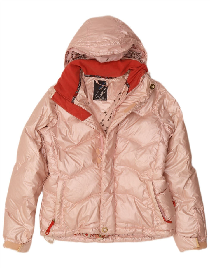 O'NEILL Damen-Jacke mit Kapuze, gepolstert, UK 16, Größe L, rosa, Polyester