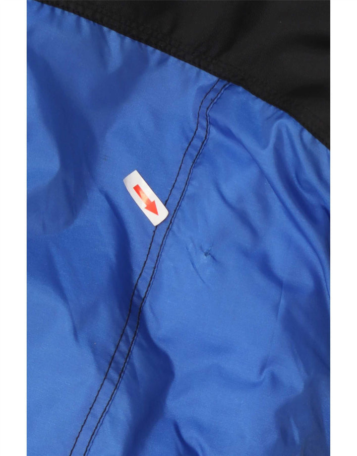 Crane Herren-Skijacke XL, blaues Colourblock-Polyamid