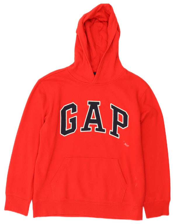 Gap Jungen-Pullover mit grafischem Kapuzenpullover, 11–12 Jahre, 2XL, rote Baumwolle