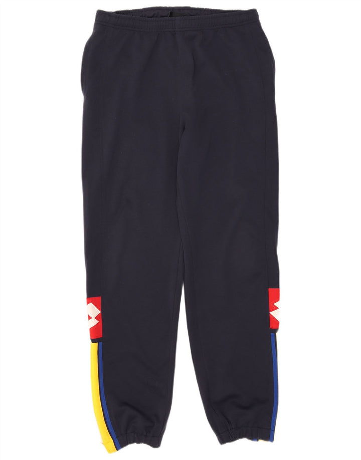 Lotto Herren-Trainingsanzug mit Grafik, groß, Marineblau, Farbblock-Polyester