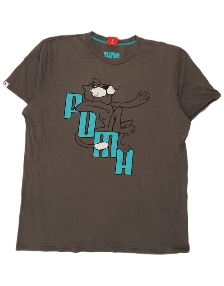 PUMA Herren Grafik T-Shirt Top XL Grau