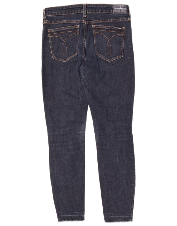 Calvin Klein Damen Skinny Jeans W29 L28 Marineblau Baumwolle