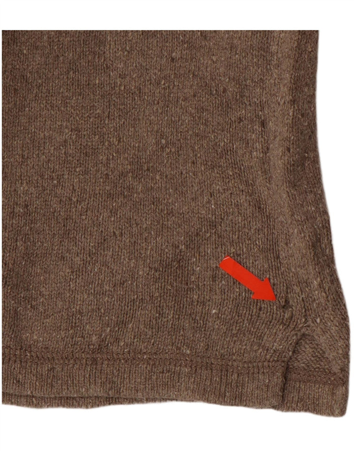 EDDIE BAUER Damen Übergroßer Pullover mit U-Boot-Ausschnitt, UK 14, Mittelbraun