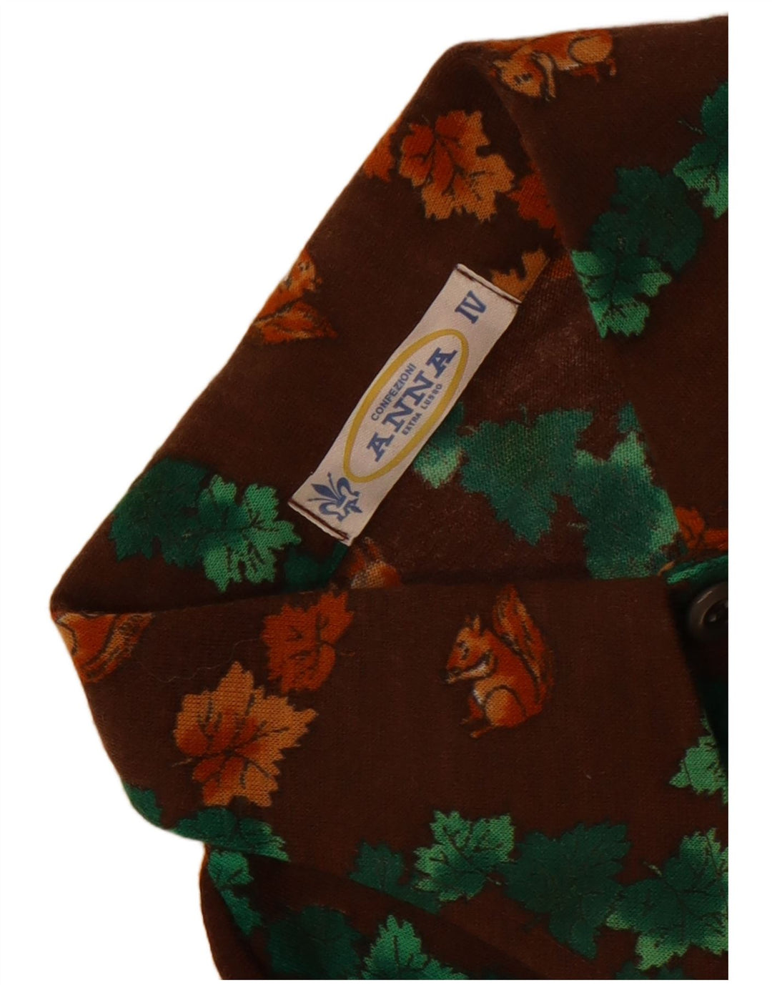 Anna Damen-Hemd UK 12 Mittelbraun mit Blumenmuster