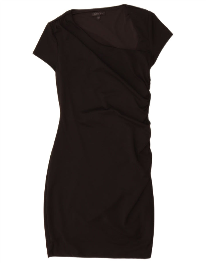 Guess Damen Figurbetontes Kleid UK 12 Medium Schwarz Polyamid