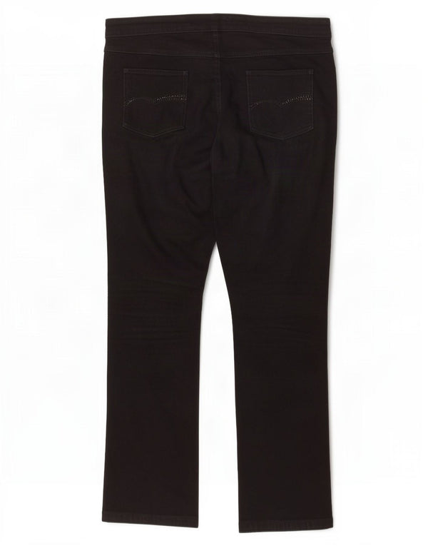Marks & Spencer Damen Per Una Slim Jeans UK 18 XL W40 L30 Schwarze Baumwolle