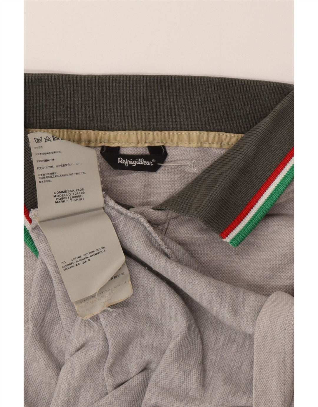 Refrigiwear Herren-Poloshirt, klein, graue Baumwolle
